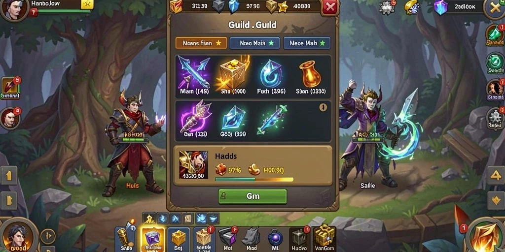Screenshot memperlihatkan pilihan karakter yang menarik.